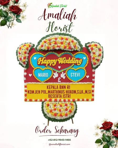 Papan Bunga Pernikahan Guyung